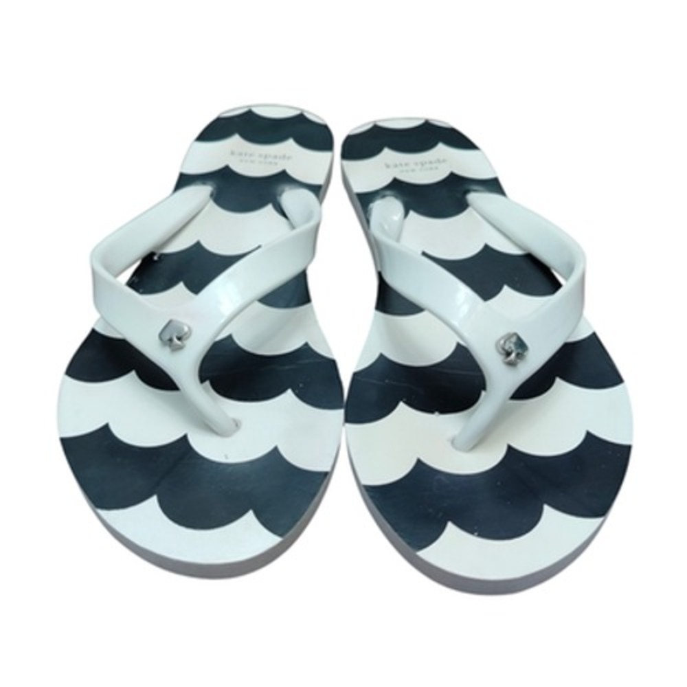 Kate Spade Sandals Women's Size 7M Scallop Flip Flop Sandals Rubber Beach Casual